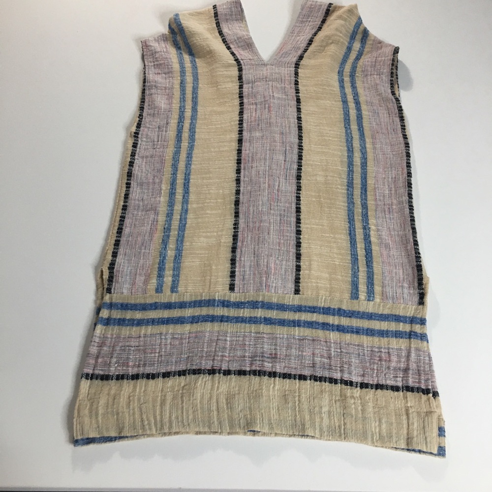Free People Women’s Midi Dress Strip Multi Color Size XS PREOWNED